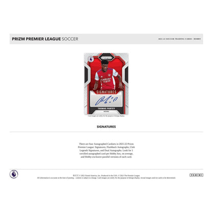 2021 - 22 Panini Prizm EPL English Premier League Soccer Hobby Box at King Card Canada