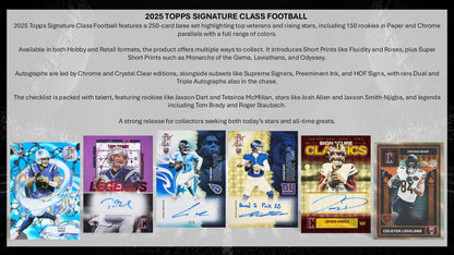 2025 Topps Signature Class Football Blaster Value Box