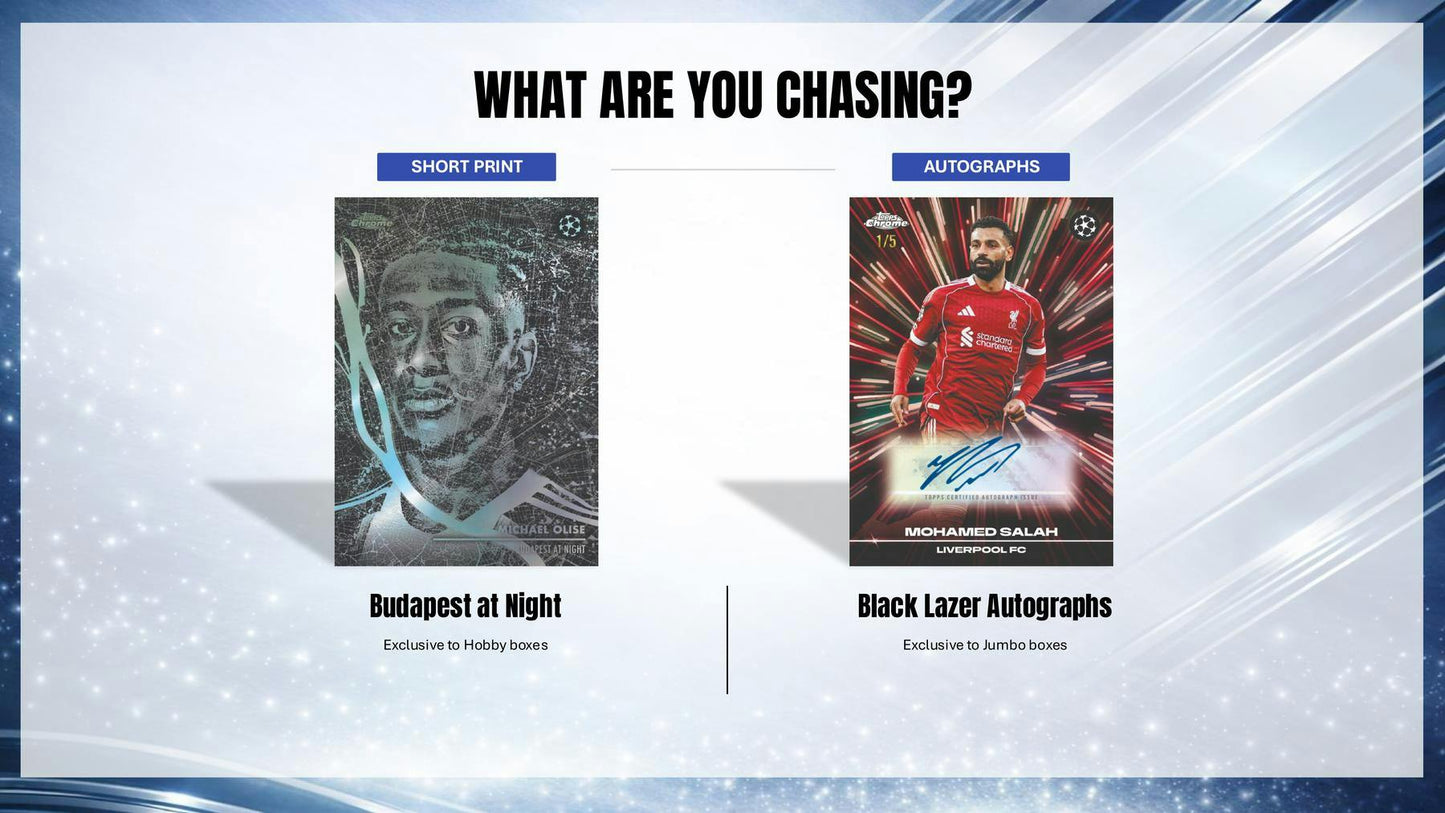 2025-26 Topps Chrome UEFA Club Competitions Soccer Blaster Value Box
