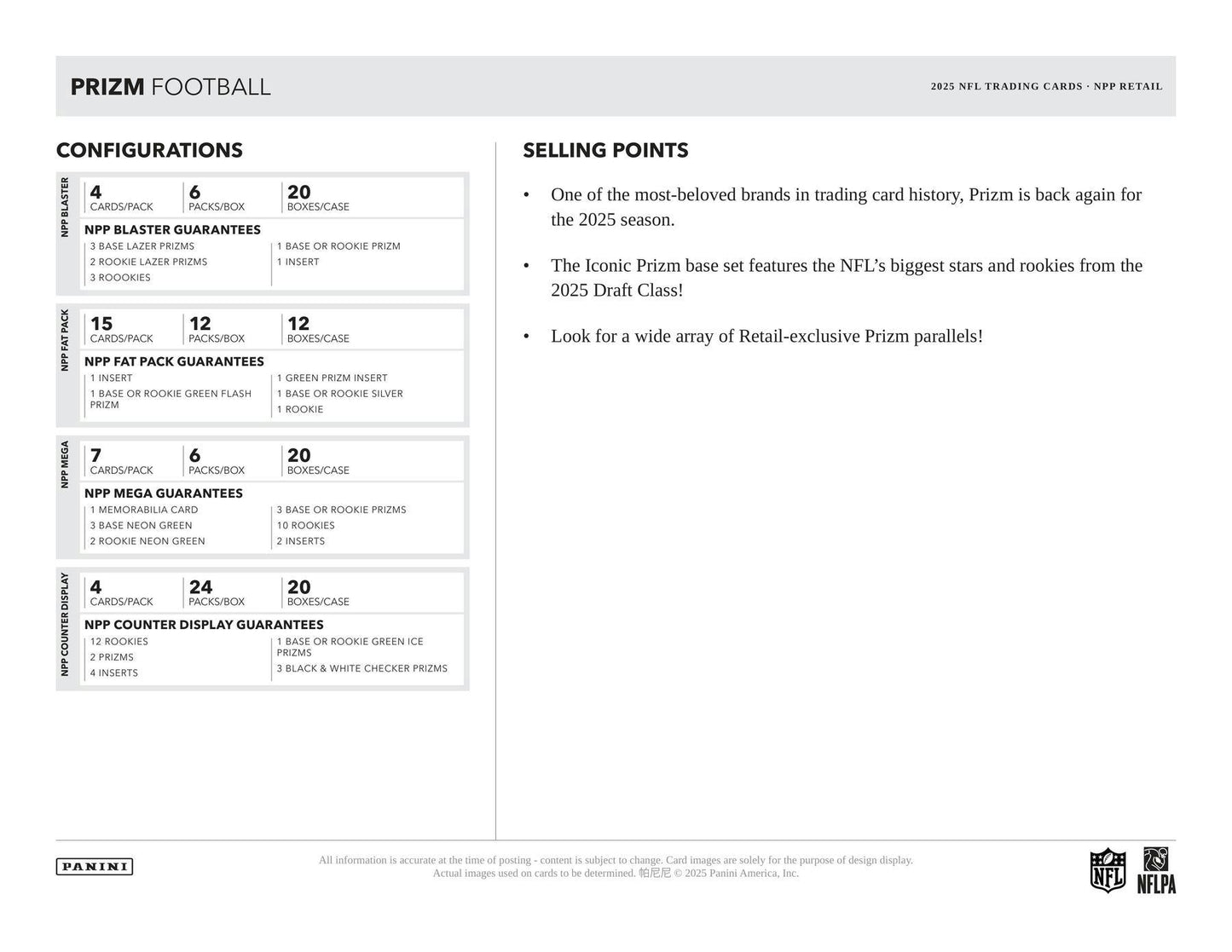 2025 Panini Prizm Football Mega Box