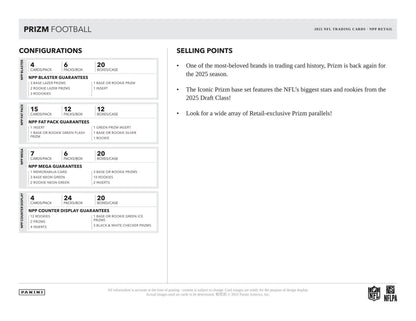 2025 Panini Prizm Football Mega Box