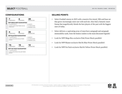 2025 Panini Select Football Mega Box