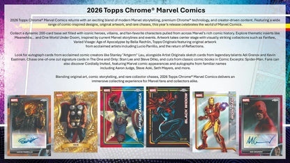 2026 Topps Chrome Marvel Comics Trading Cards Hobby Box