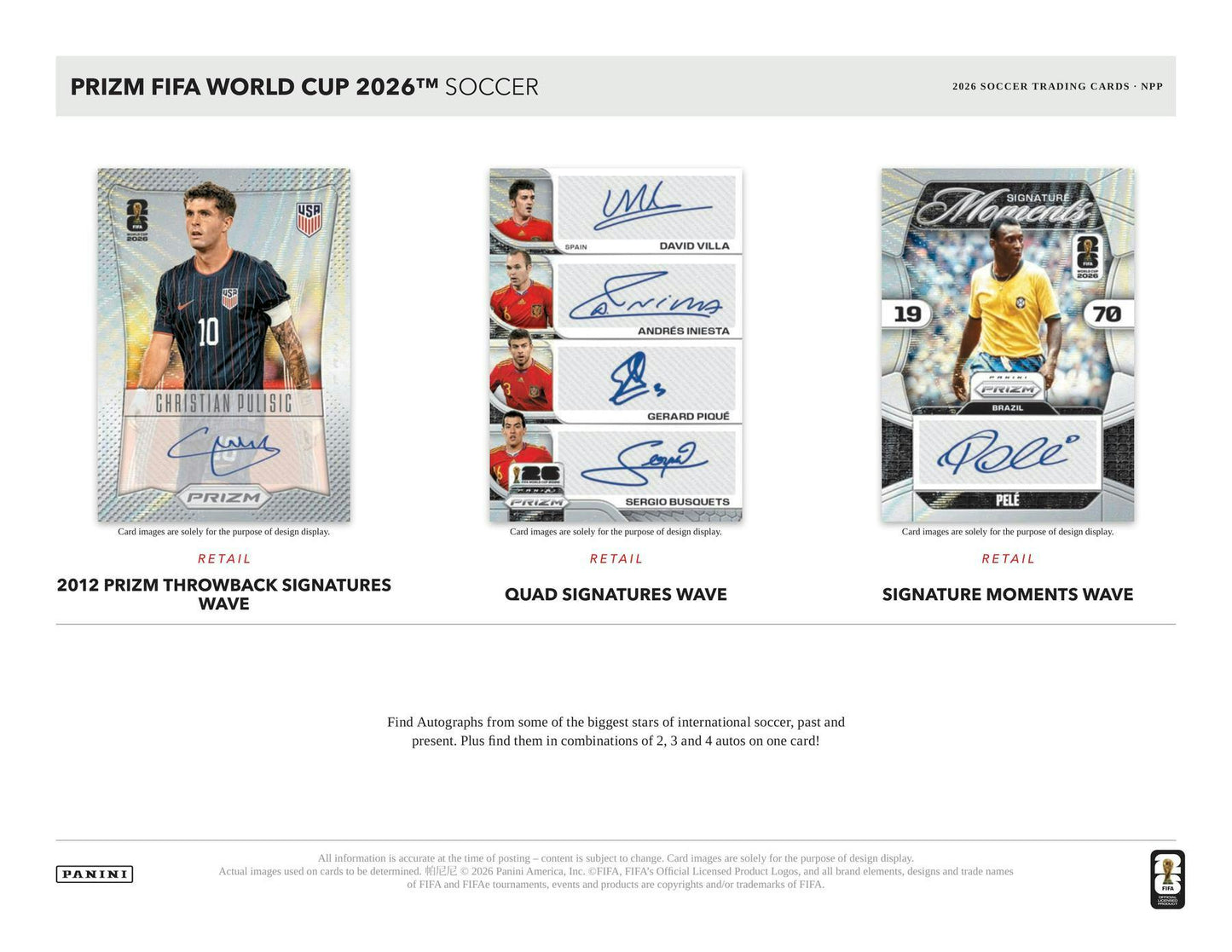 2026 Panini Prizm FIFA World Cup Soccer Mega Box