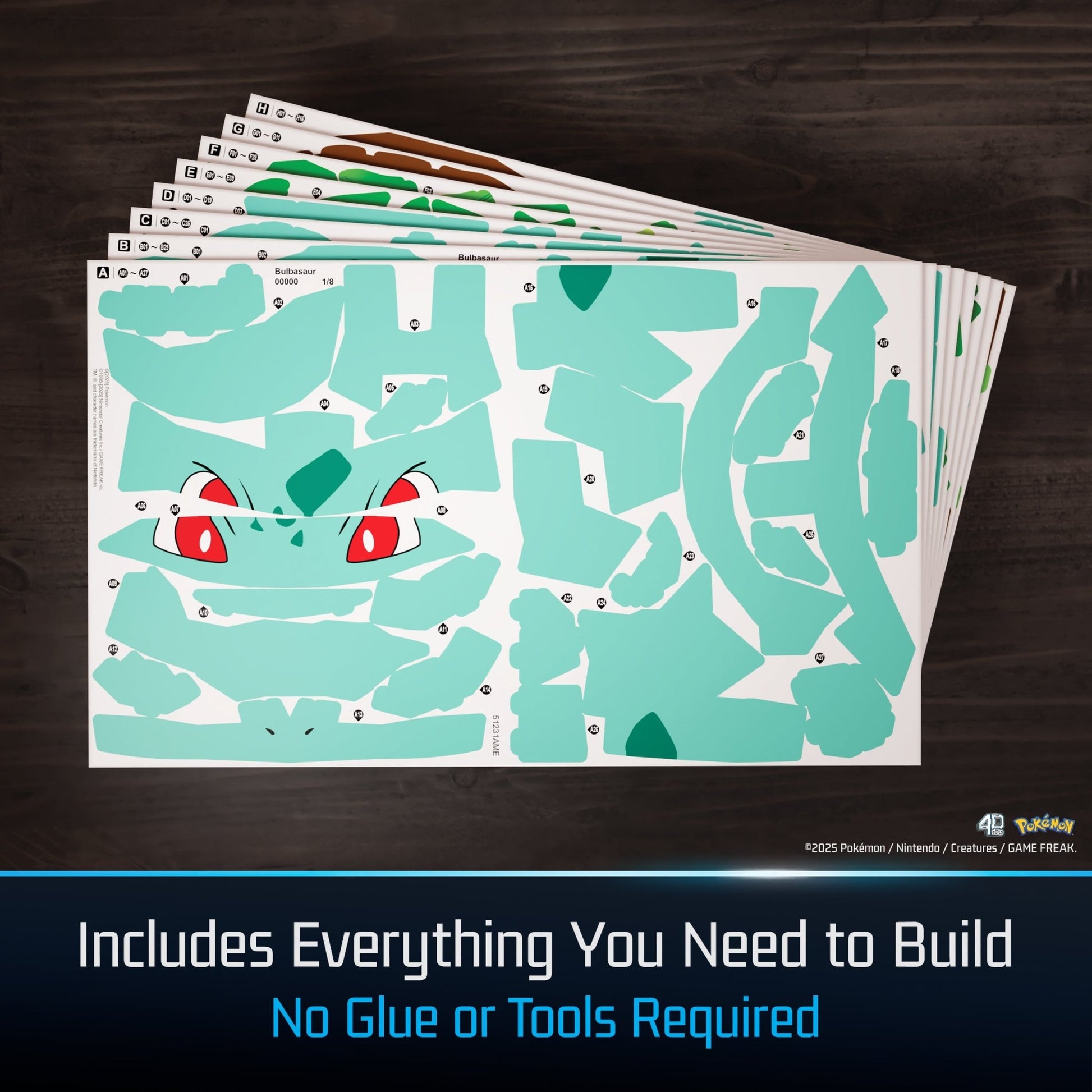 4D Build Pokemon 3D Puzzle Model Kit - Bulbasaur 681147098633 at King Card Canada