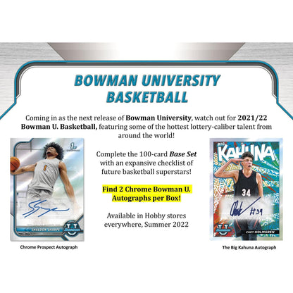 2021-22 Topps Bowman University Basketball Hobby Box - King Card Canada