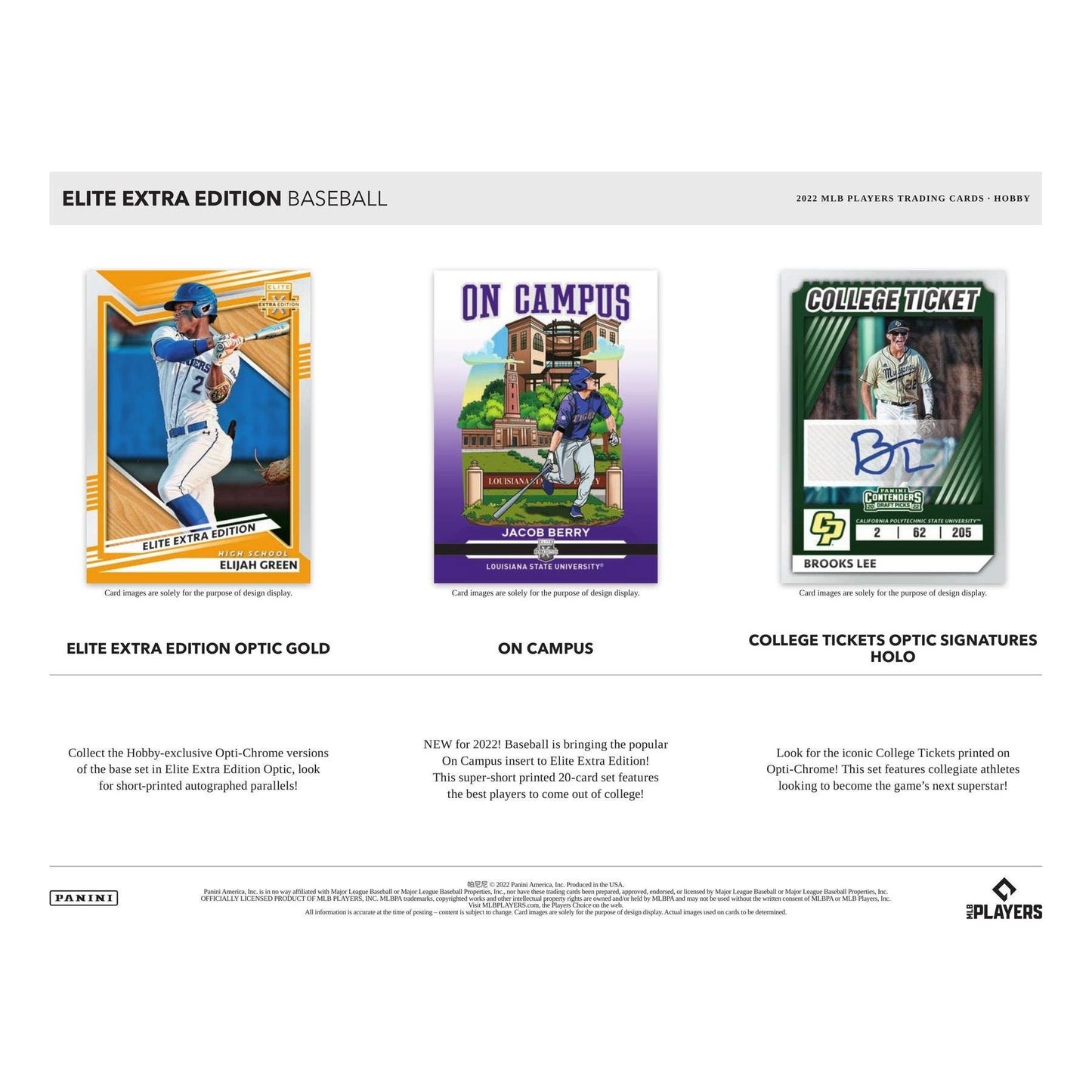 2022 Panini Elite Extra Edition Baseball Hobby Box - King Card Canada