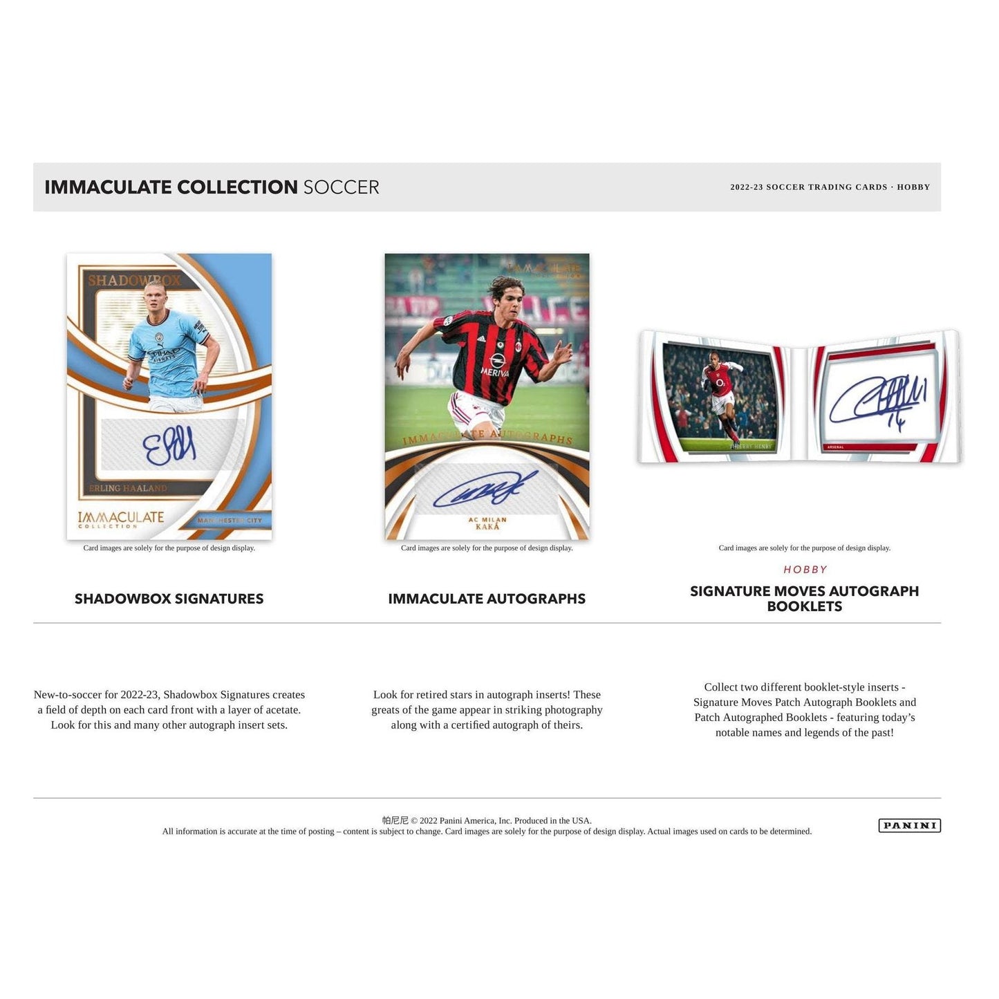 2022-23 Panini Immaculate Soccer Hobby Box - King Card Canada