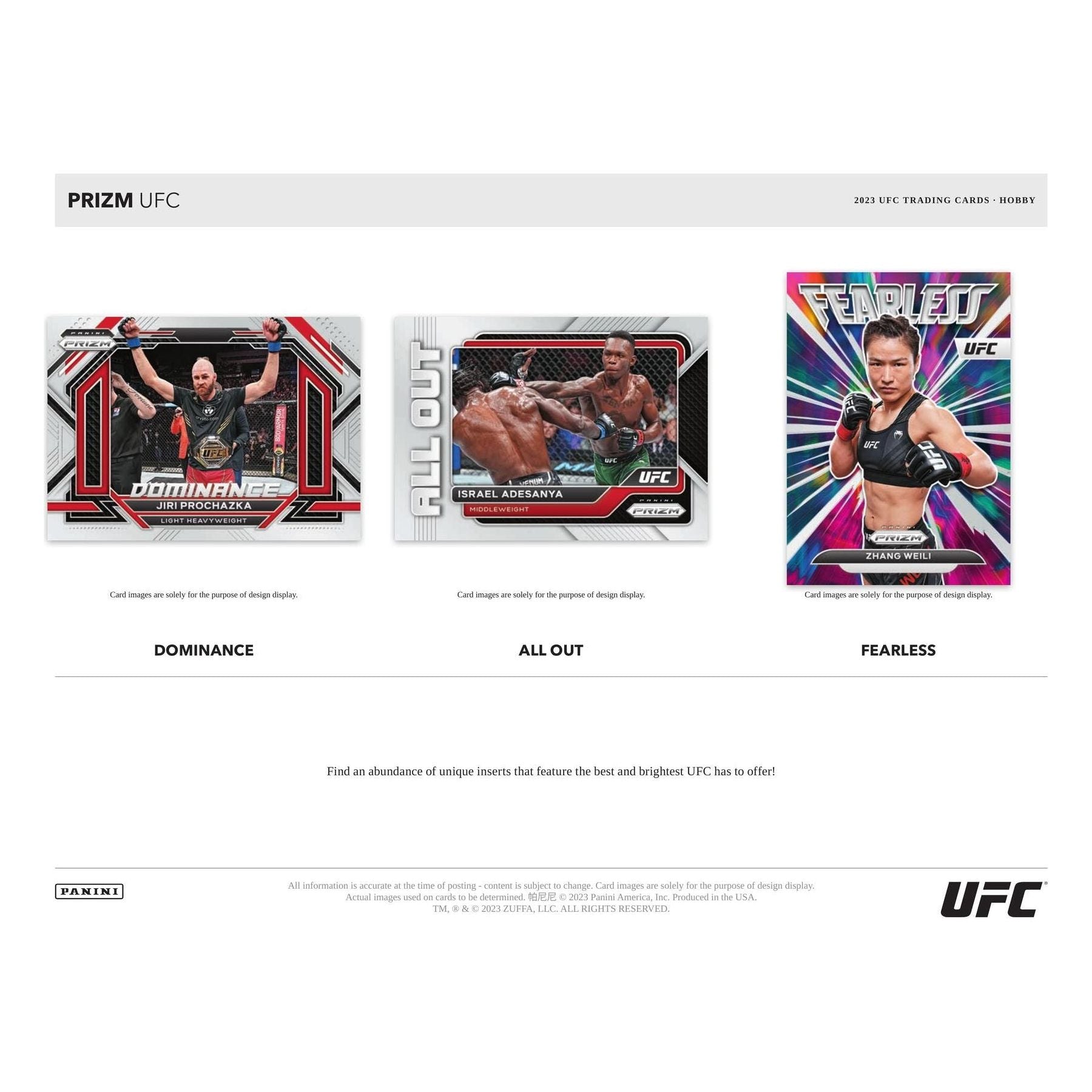 2023 Panini Prizm UFC Hobby Box - King Card Canada