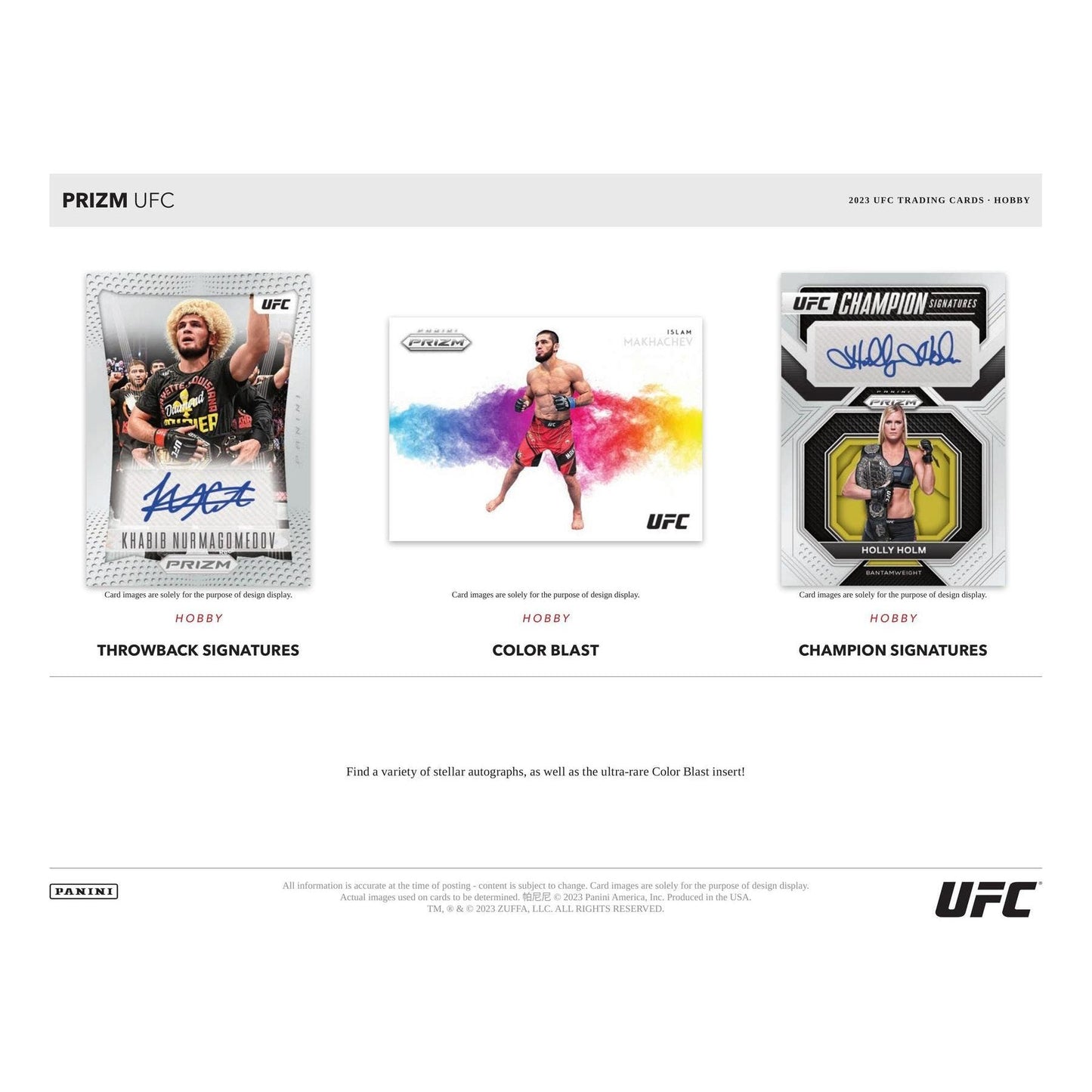 2023 Panini Prizm UFC Hobby Box - King Card Canada