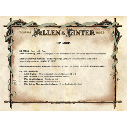 2023 Topps Allen & Ginter Hobby Box - King Card Canada