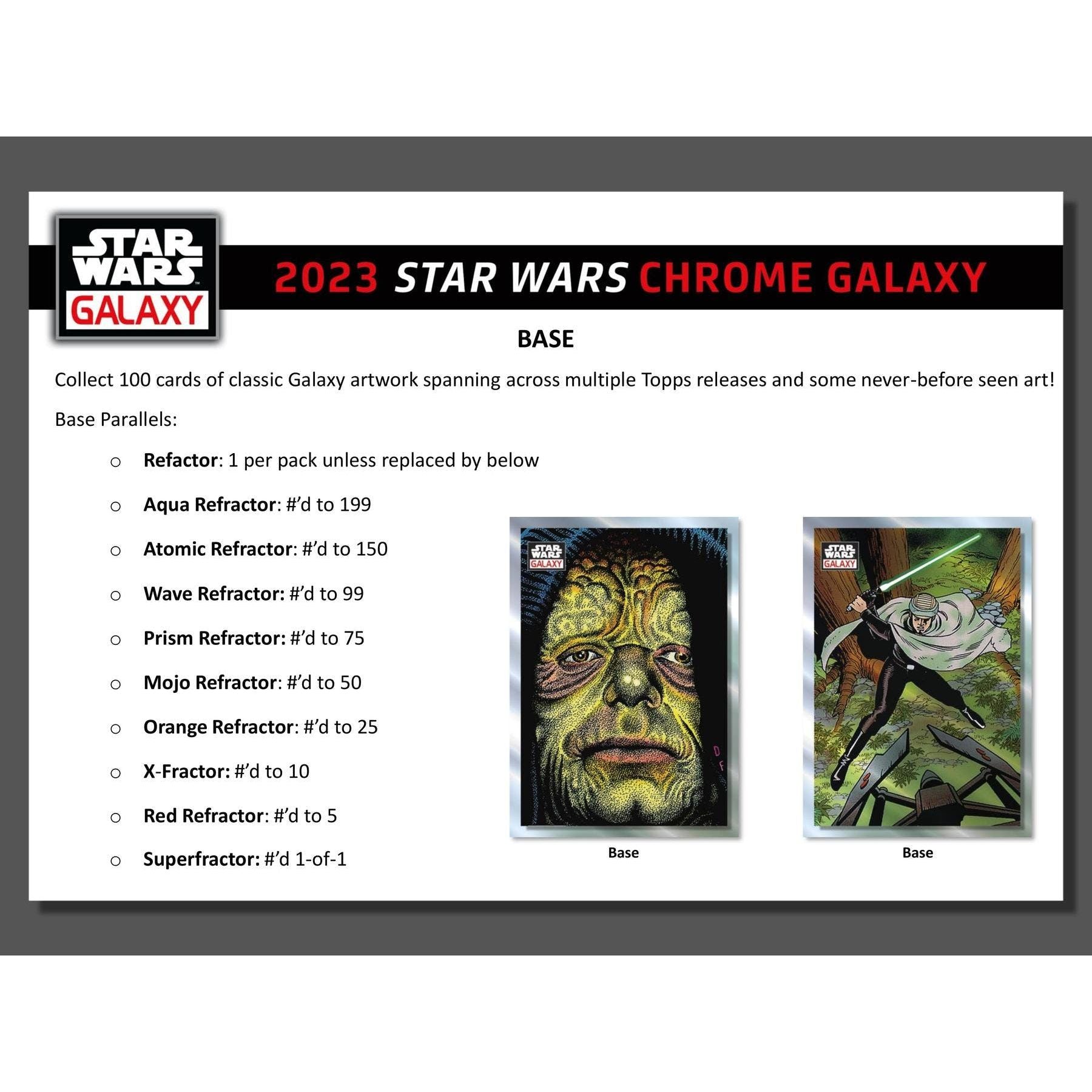 2023 Topps Chrome Star Wars Galaxy Hobby Box - King Card Canada