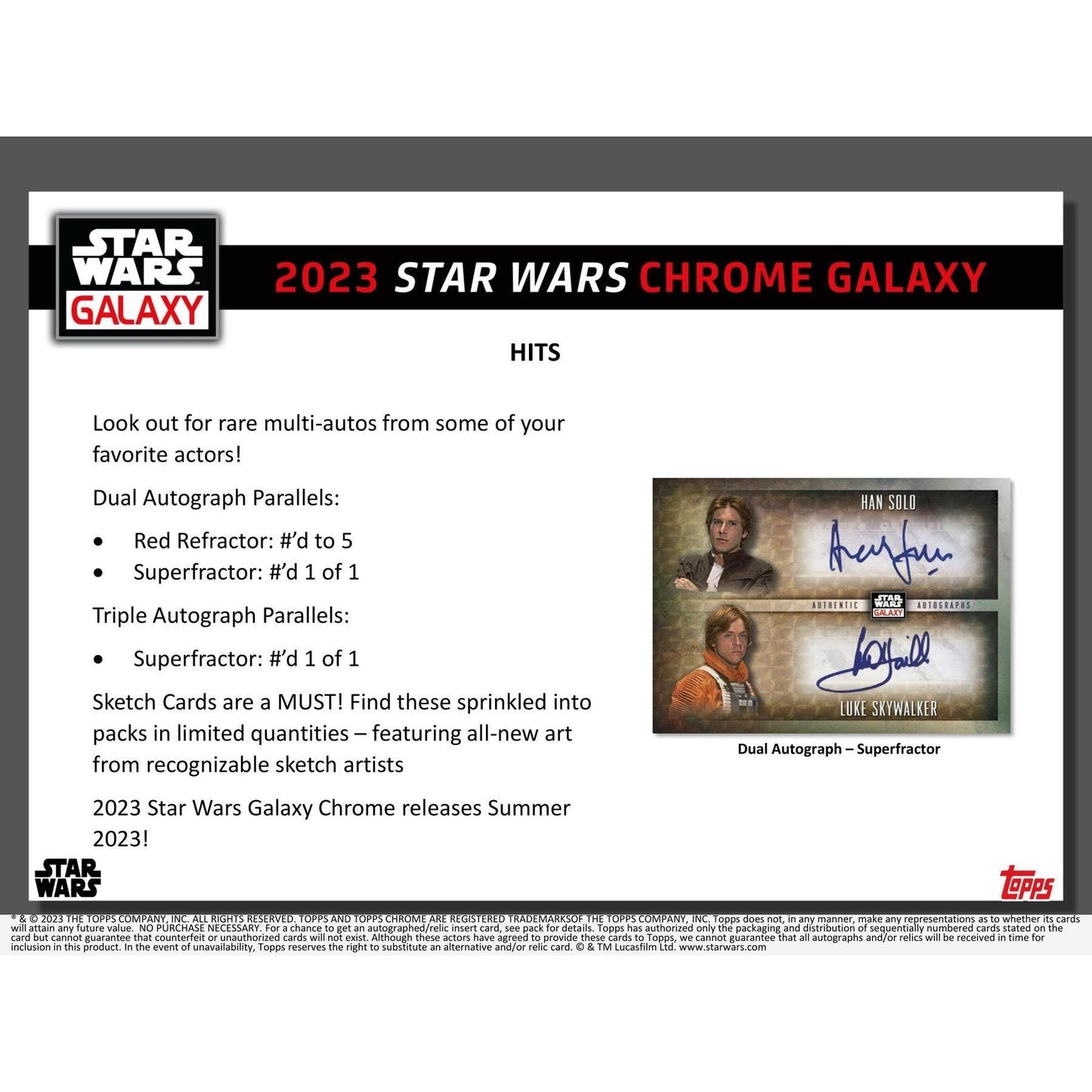 2023 Topps Chrome Star Wars Galaxy Hobby Box - King Card Canada