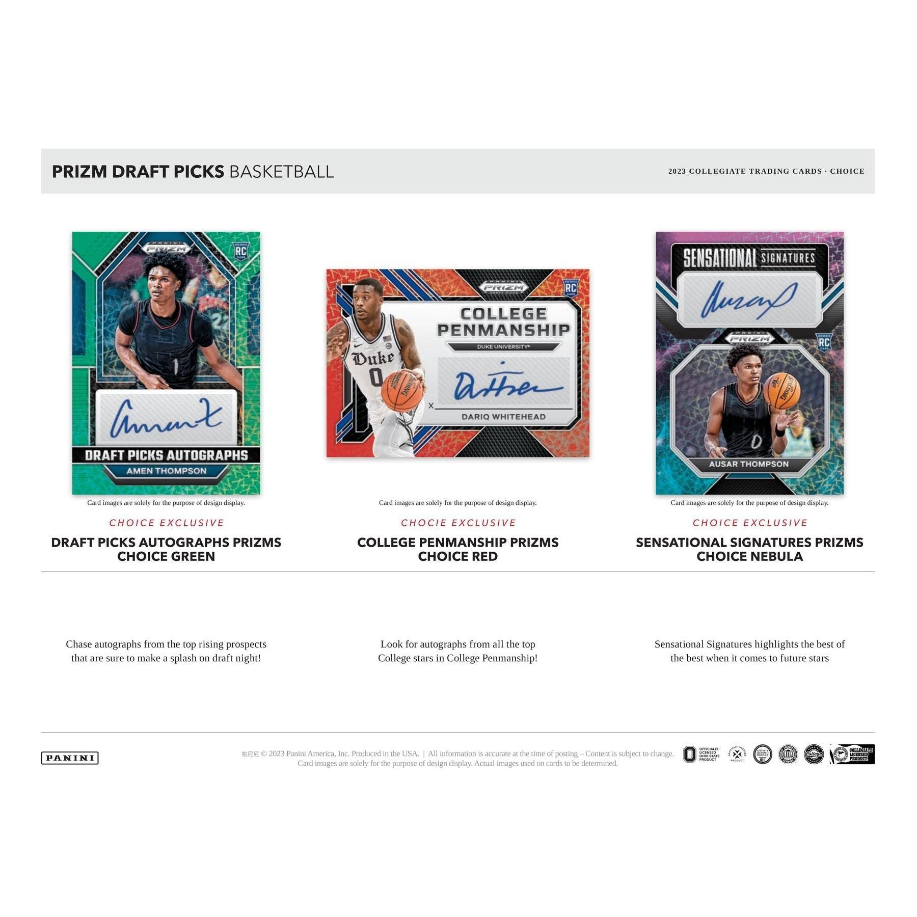 2023-24 Panini Prizm Basketball Draft Picks Choice Hobby Box 746134148231 - King Card Canada