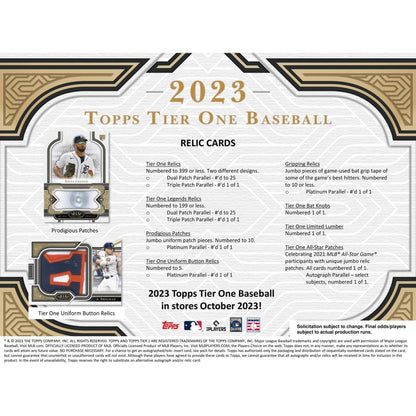 2023 Topps Tier One Baseball Hobby Box - King Card Canada