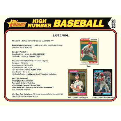2023 Topps Heritage High Number Baseball Hobby Box