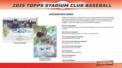 2025 Topps Stadium Club Baseball Mega Box