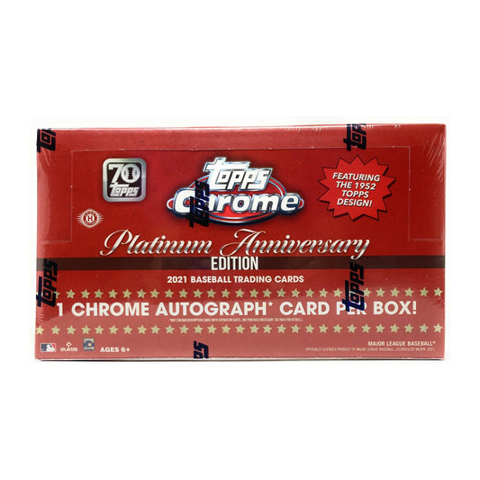2021 Topps Chrome Platinum Anniversary Baseball Hobby Box - King Card Canada