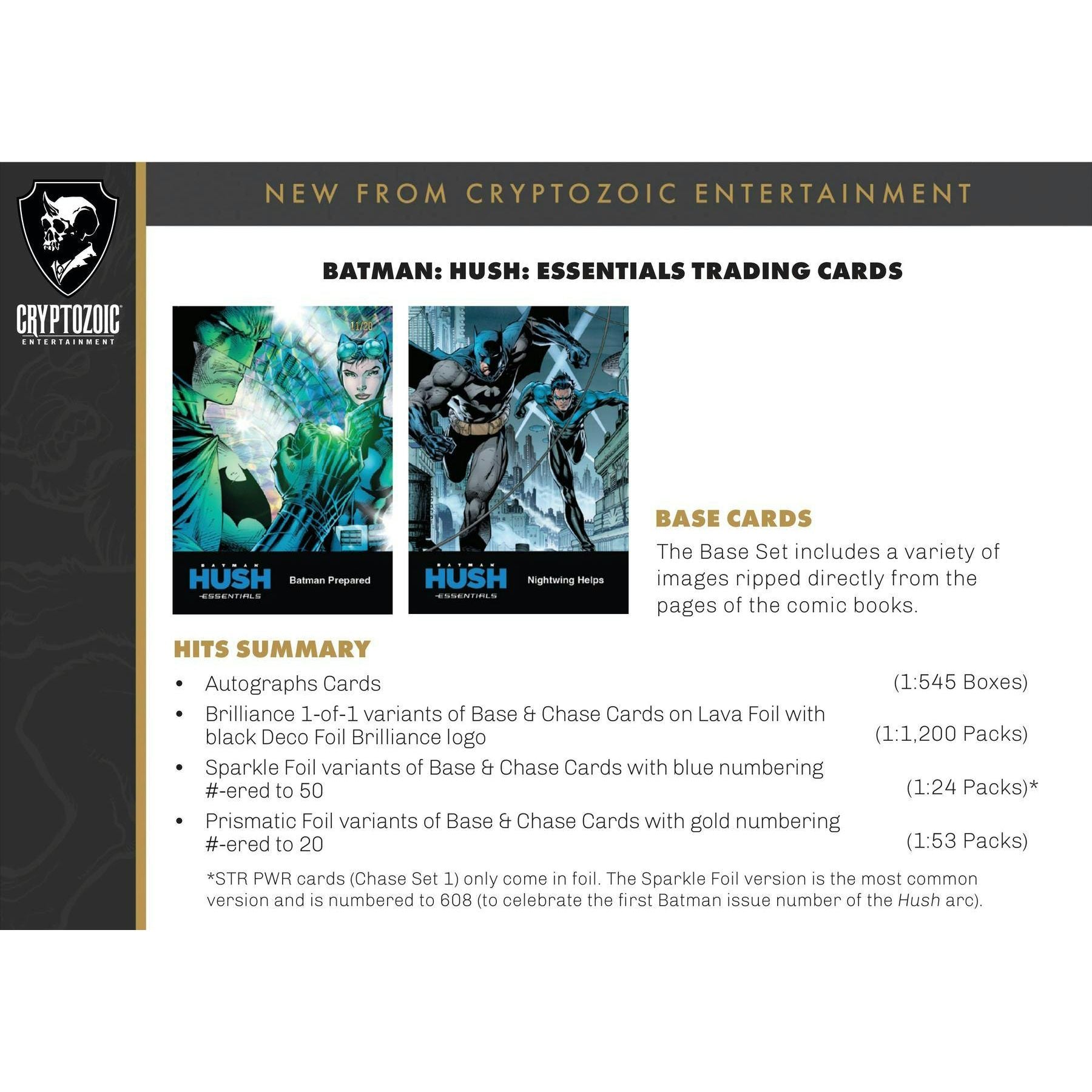 Batman: Hush Essentials Trading Cards Hobby Box 810120781198 at King Card Canada