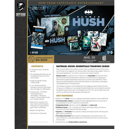 Batman: Hush Essentials Trading Cards Hobby Box 810120781198 at King Card Canada