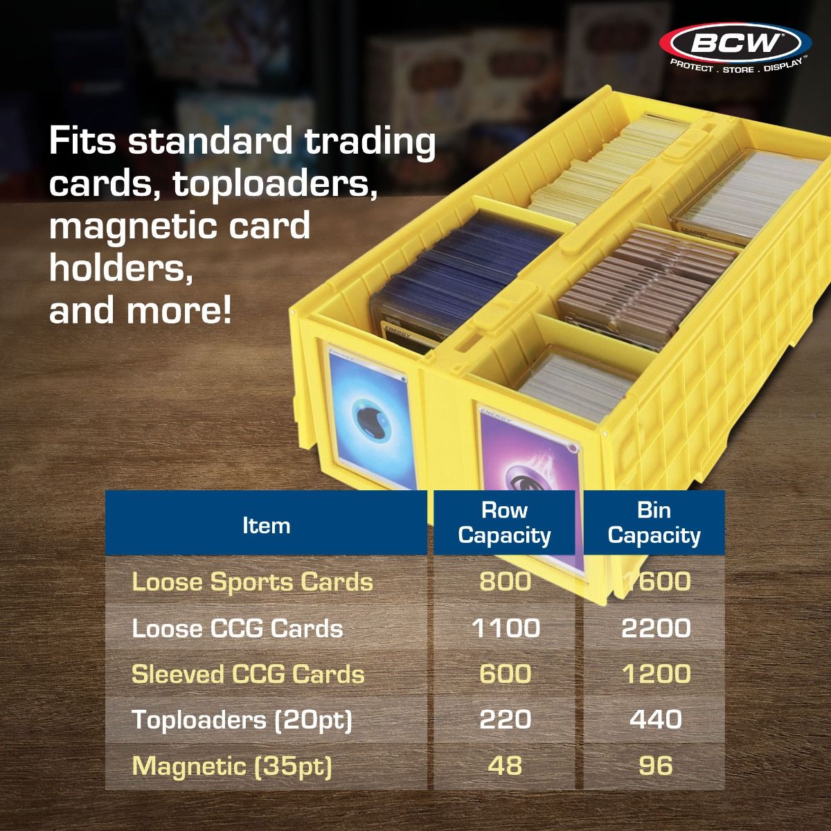 BCW Collectible Card Storage Bin - 1600 Card 722626010620 at King Card Canada