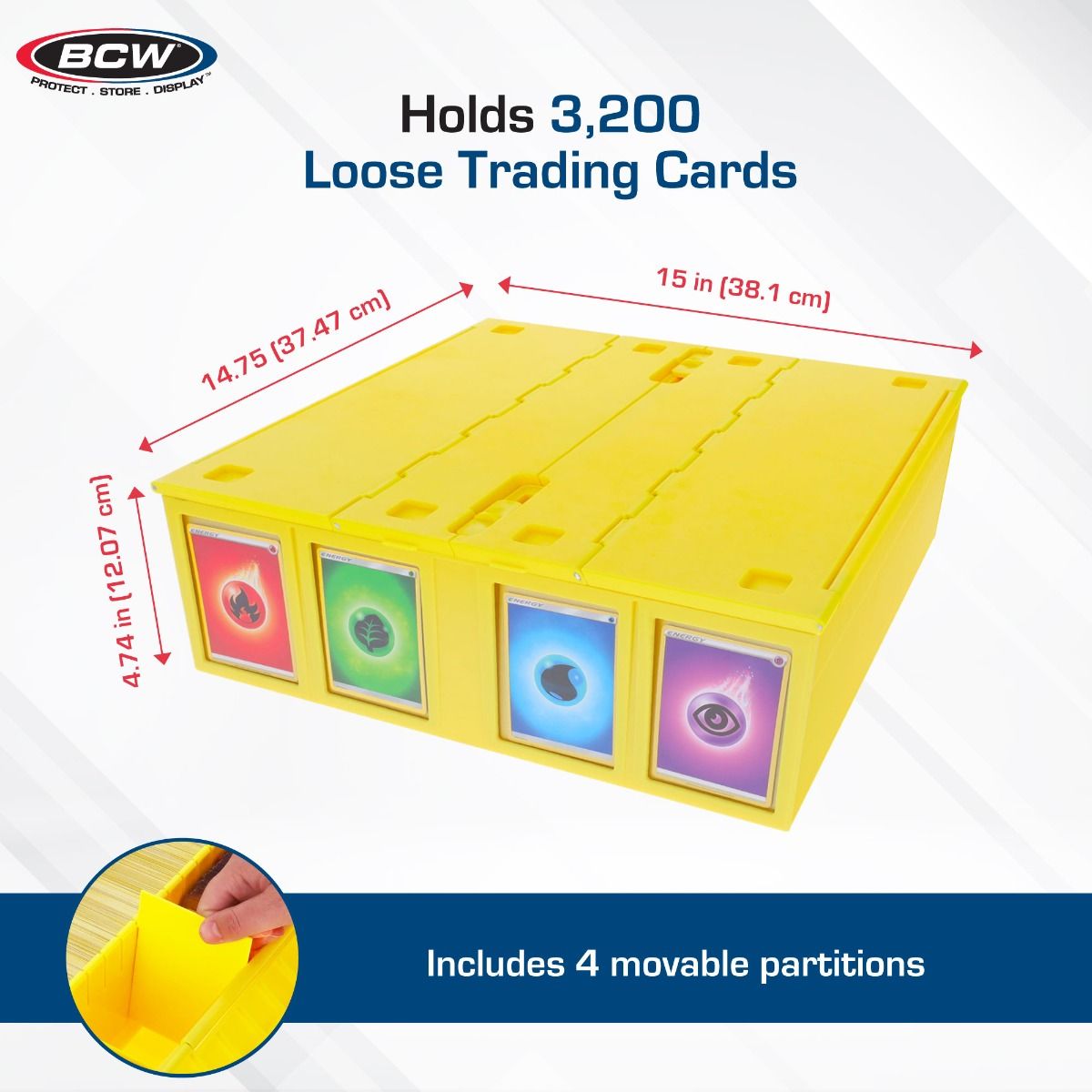 BCW Collectible Card Storage Bin - 3200 Card 722626009198 at King Card Canada