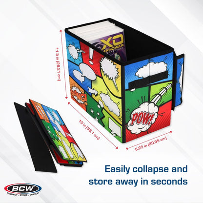 BCW Comic Book Foldaway Storage Box (POW!) 722626010736 at King Card Canada