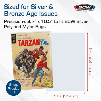 BCW Silver Comic Book Boards (100 Pack) 722626903601 at King Card Canada