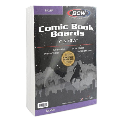 BCW Silver Comic Book Boards (100 Pack) 722626903601 at King Card Canada