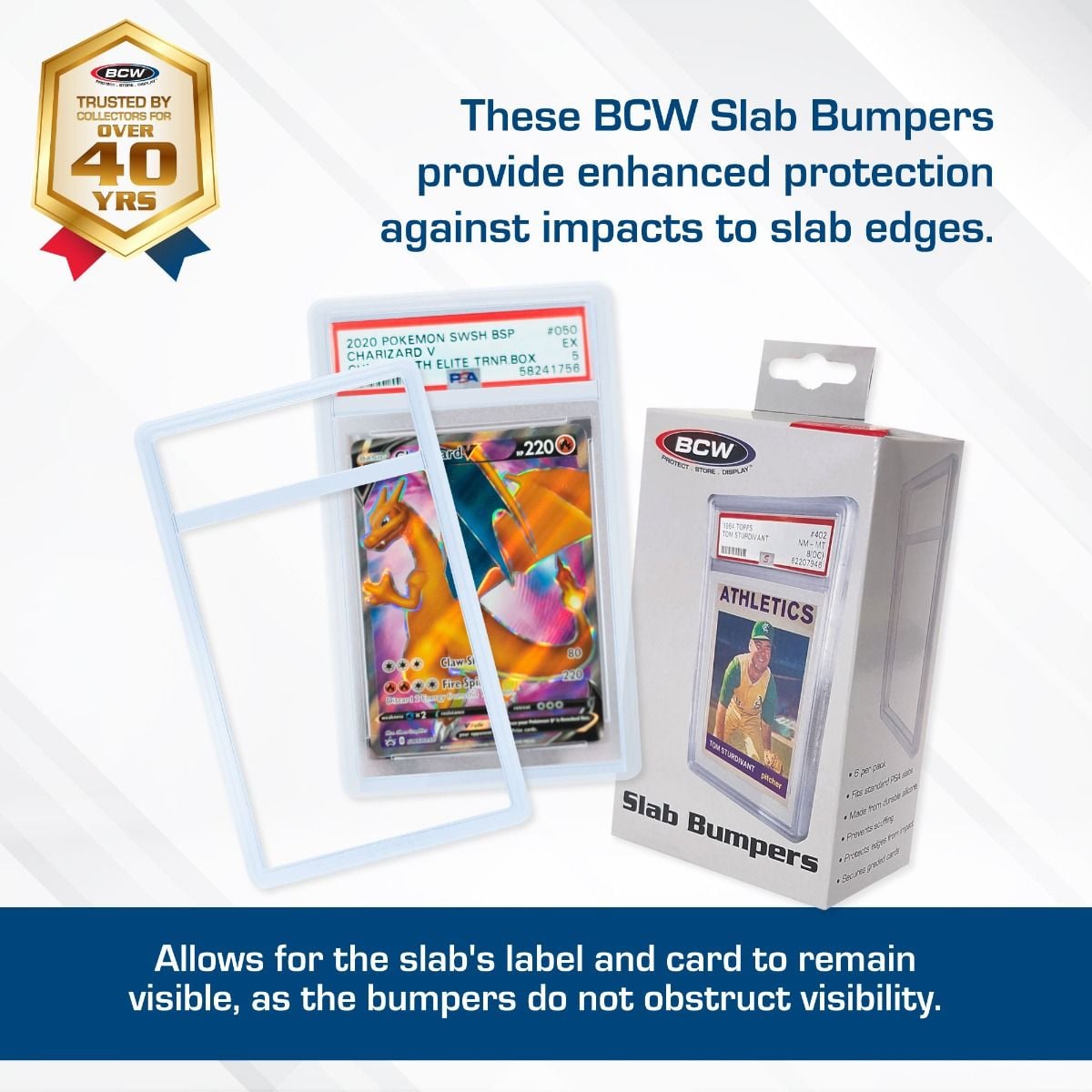 BCW Slab Bumpers - PSA - Clear (6 - Pack) 722626010682 at King Card Canada