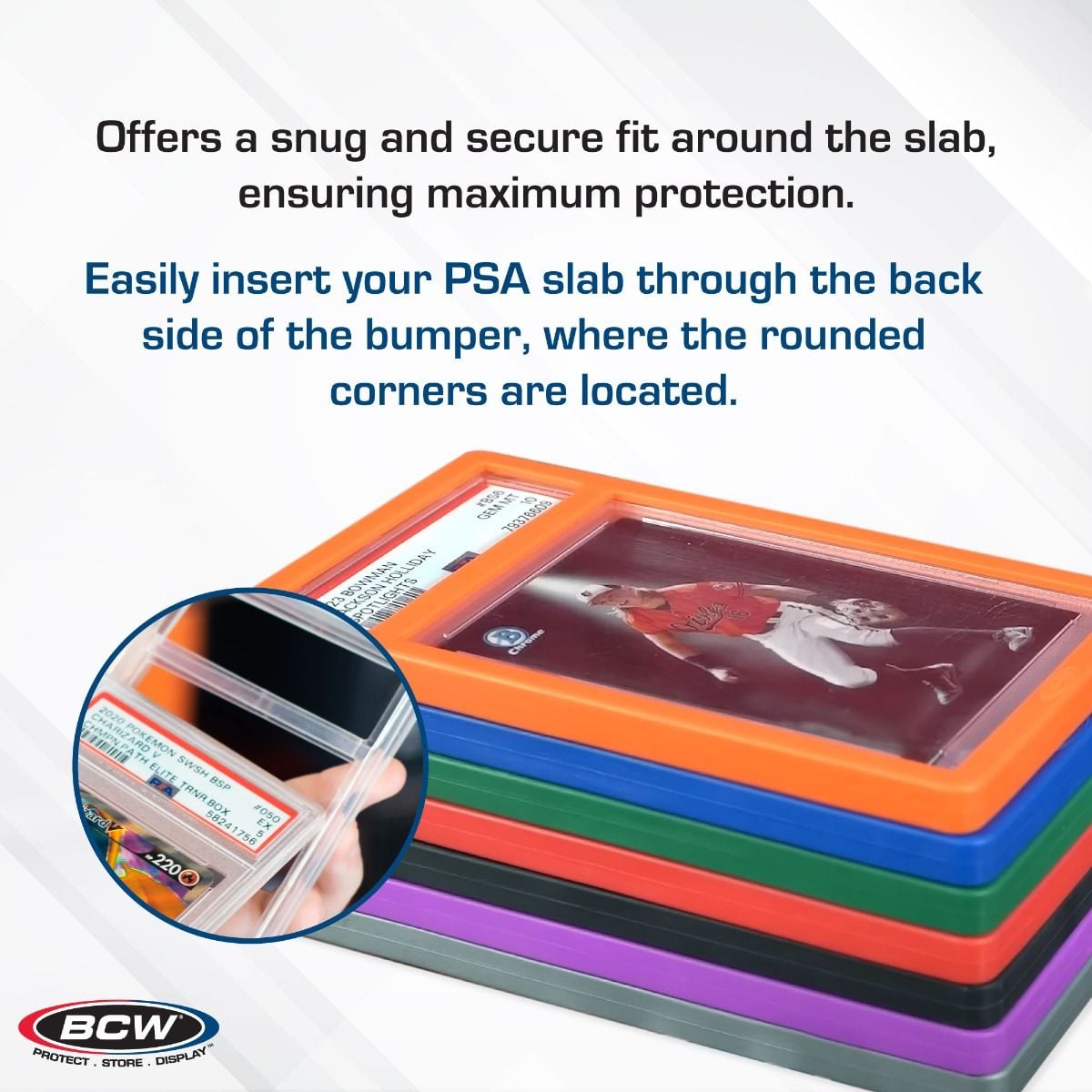 BCW Slab Bumpers - PSA - Clear (6 - Pack) 722626010682 at King Card Canada