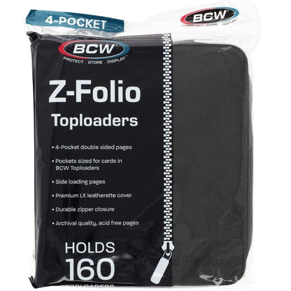 BCW Z - Folio LX 4 - Pocket Zippered Toploader Binder 722626045103 at King Card Canada