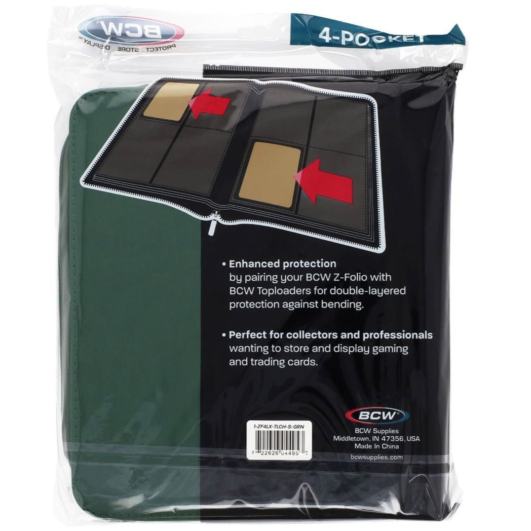 BCW Z - Folio LX 4 - Pocket Zippered Toploader Binder 722626045103 at King Card Canada