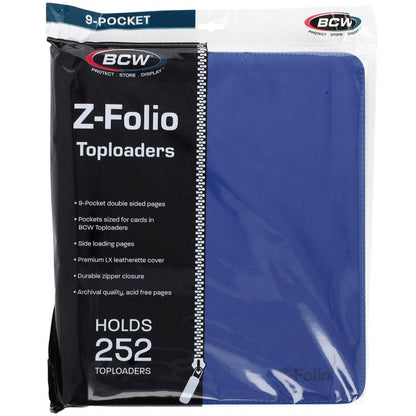 BCW Z - Folio LX 9 - Pocket Zippered Toploader Binder 722626044847 at King Card Canada