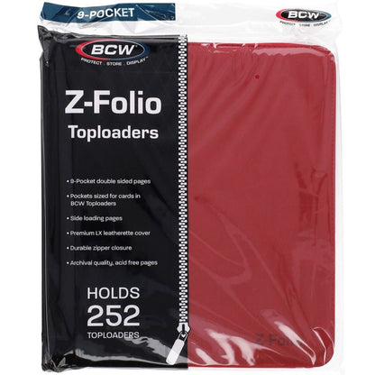 BCW Z - Folio LX 9 - Pocket Zippered Toploader Binder 722626044847 at King Card Canada