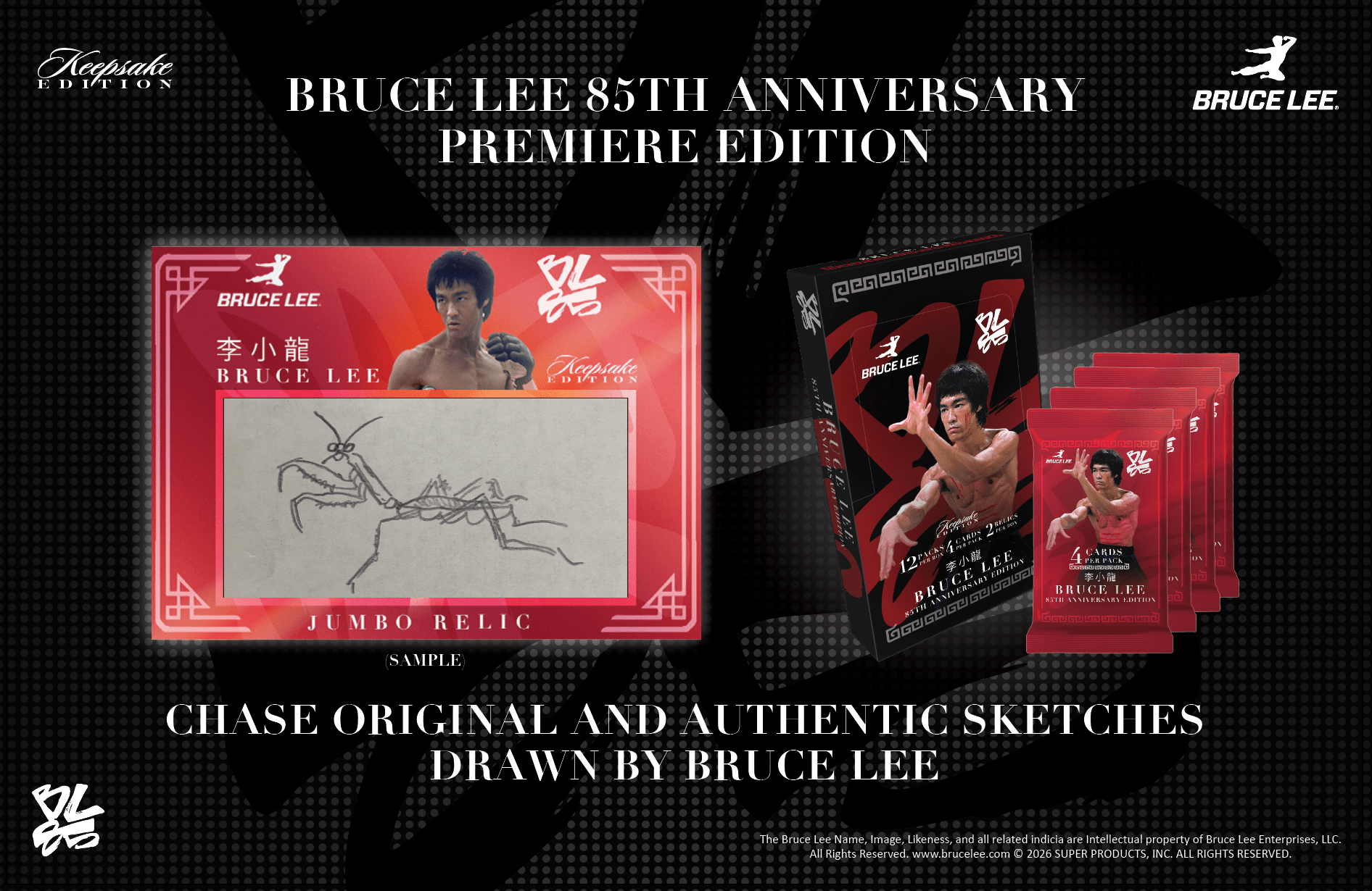Bruce Lee 85th Anniversary Keepsake Hobby Box 810216480196 at King Card Canada