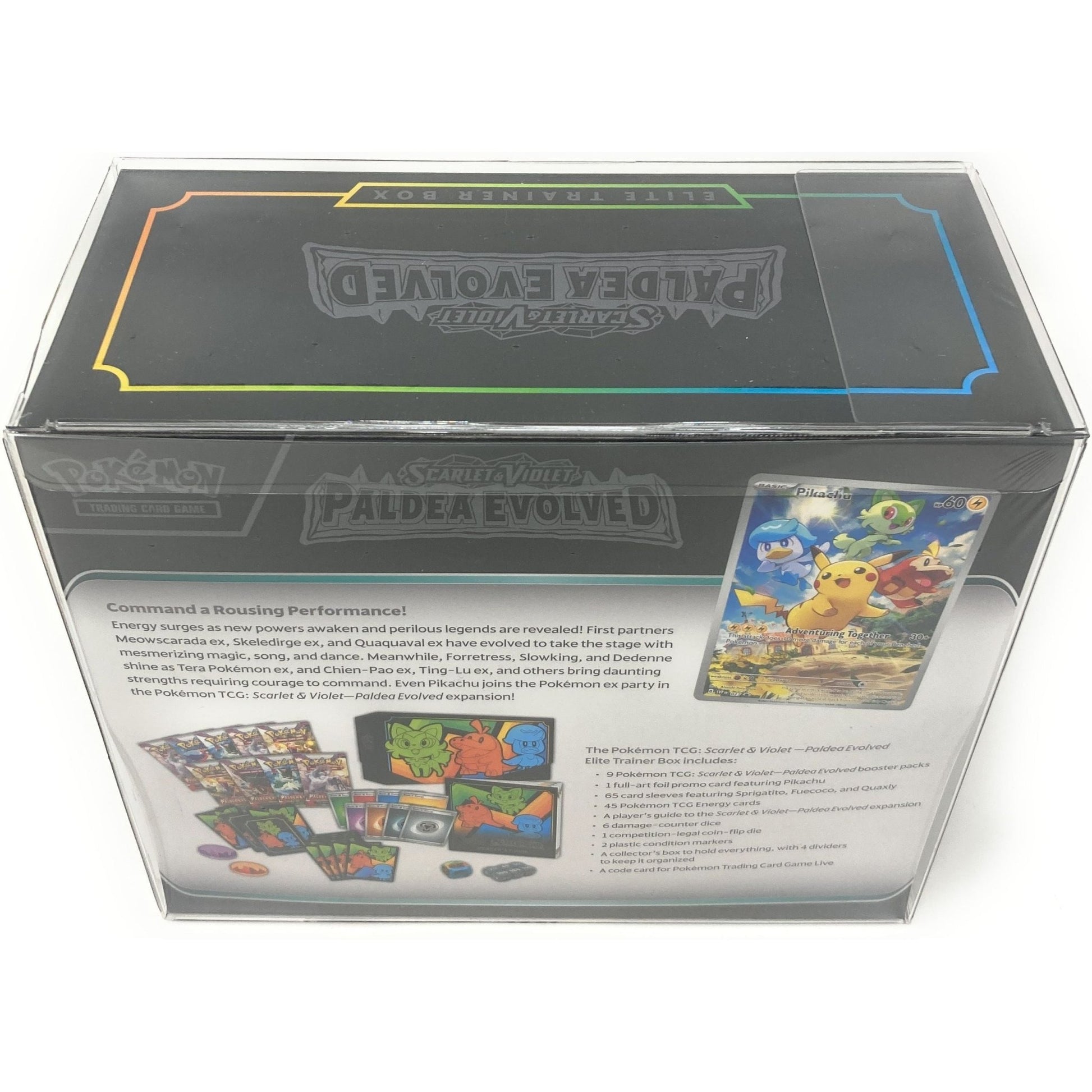 Clear Plastic Protector Case for Pokemon ETB with UV Protection  at King Card Canada