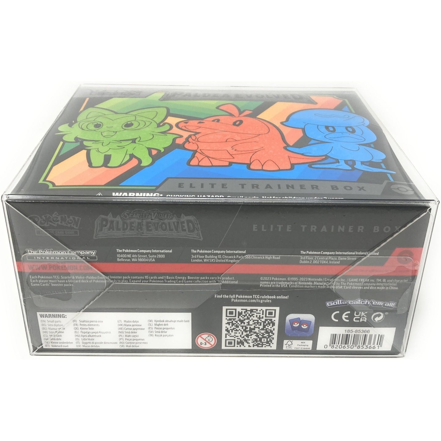 Clear Plastic Protector Case for Pokemon ETB with UV Protection  at King Card Canada