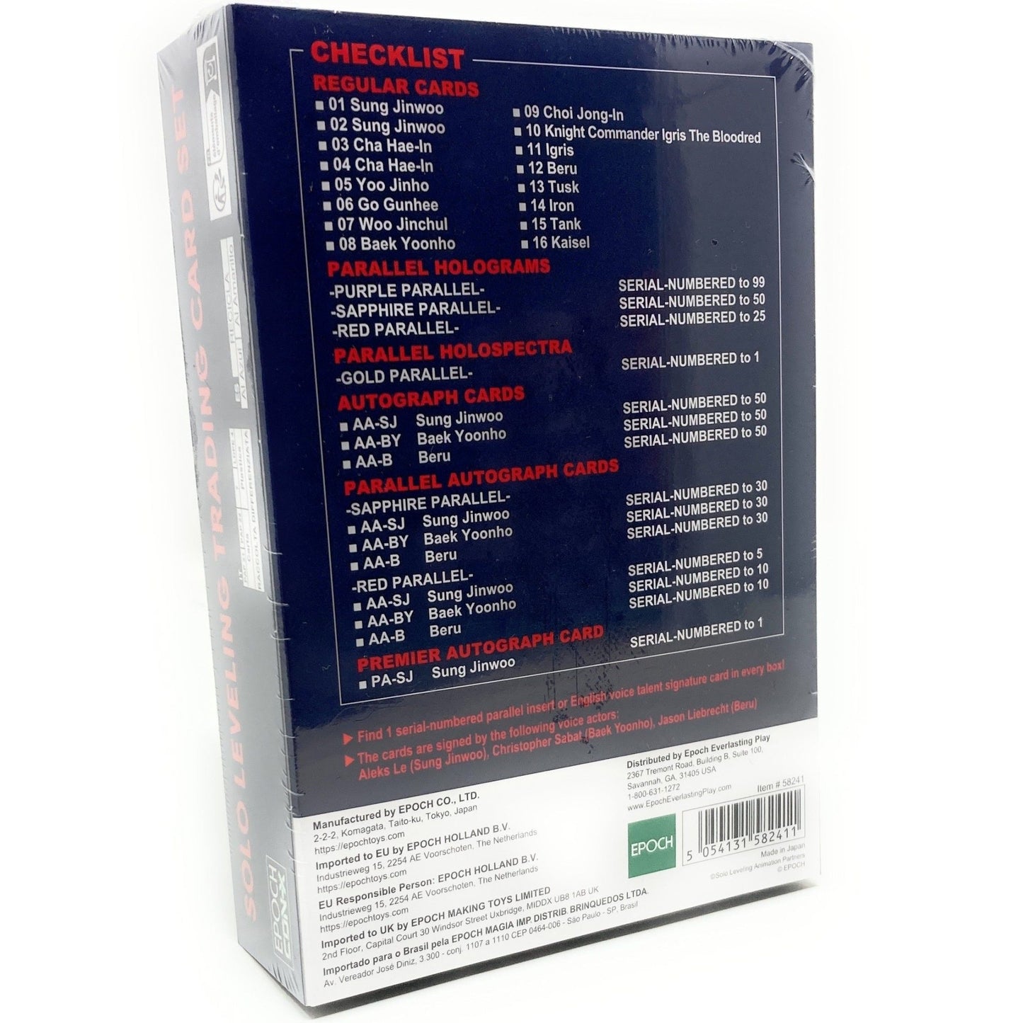 Epoch Con - X Solo Leveling Trading Card Set Box 5054131582411 at King Card Canada