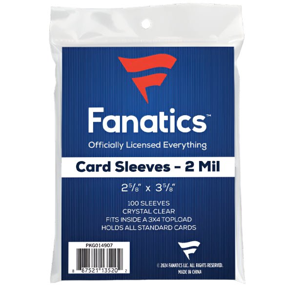 Fanatics Soft Standard Size Trading Card Penny Sleeves (Pack of 100) 887521135202 at King Card Canada