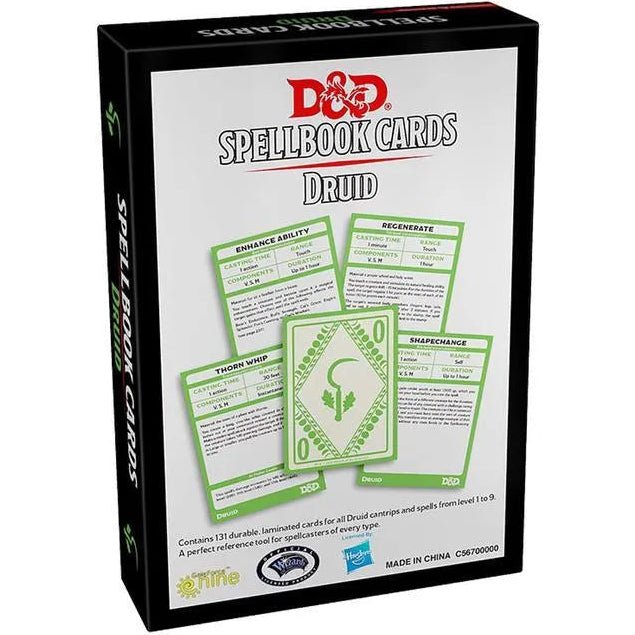 Gale Force Nine Dungeons & Dragons Spellbook Cards (Druid) 9780786966554 at King Card Canada