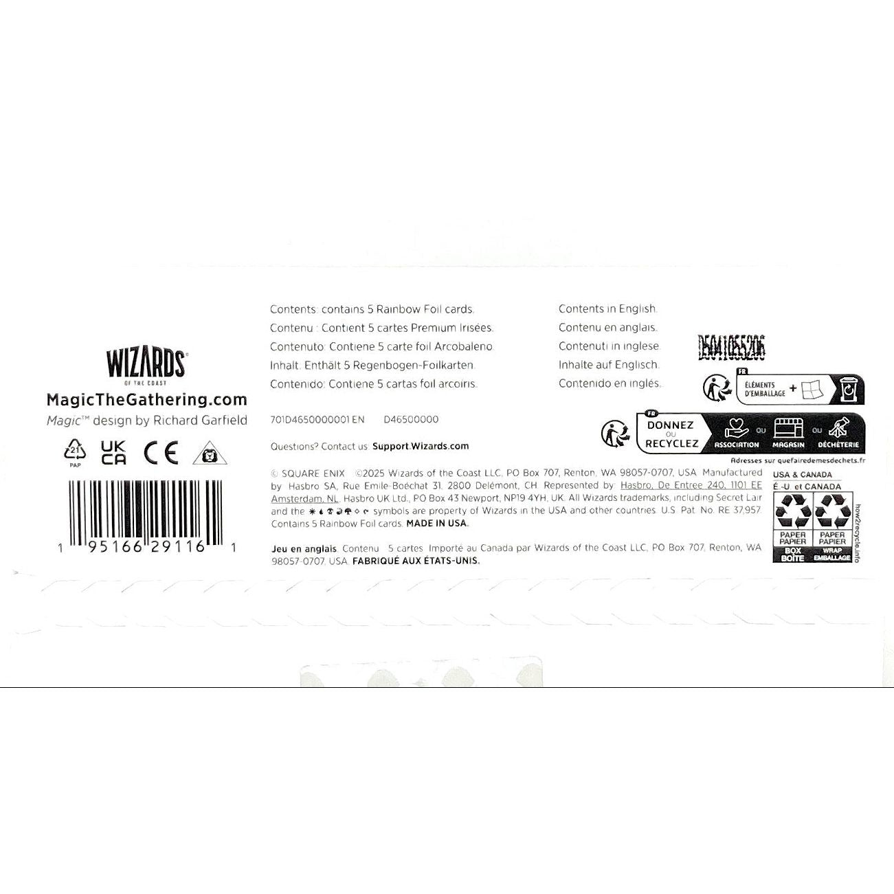 Magic: The Gathering - Secret Lair x Final Fantasy: Grimoire (English Rainbow Foil Edition) 195166291161 at King Card Canada