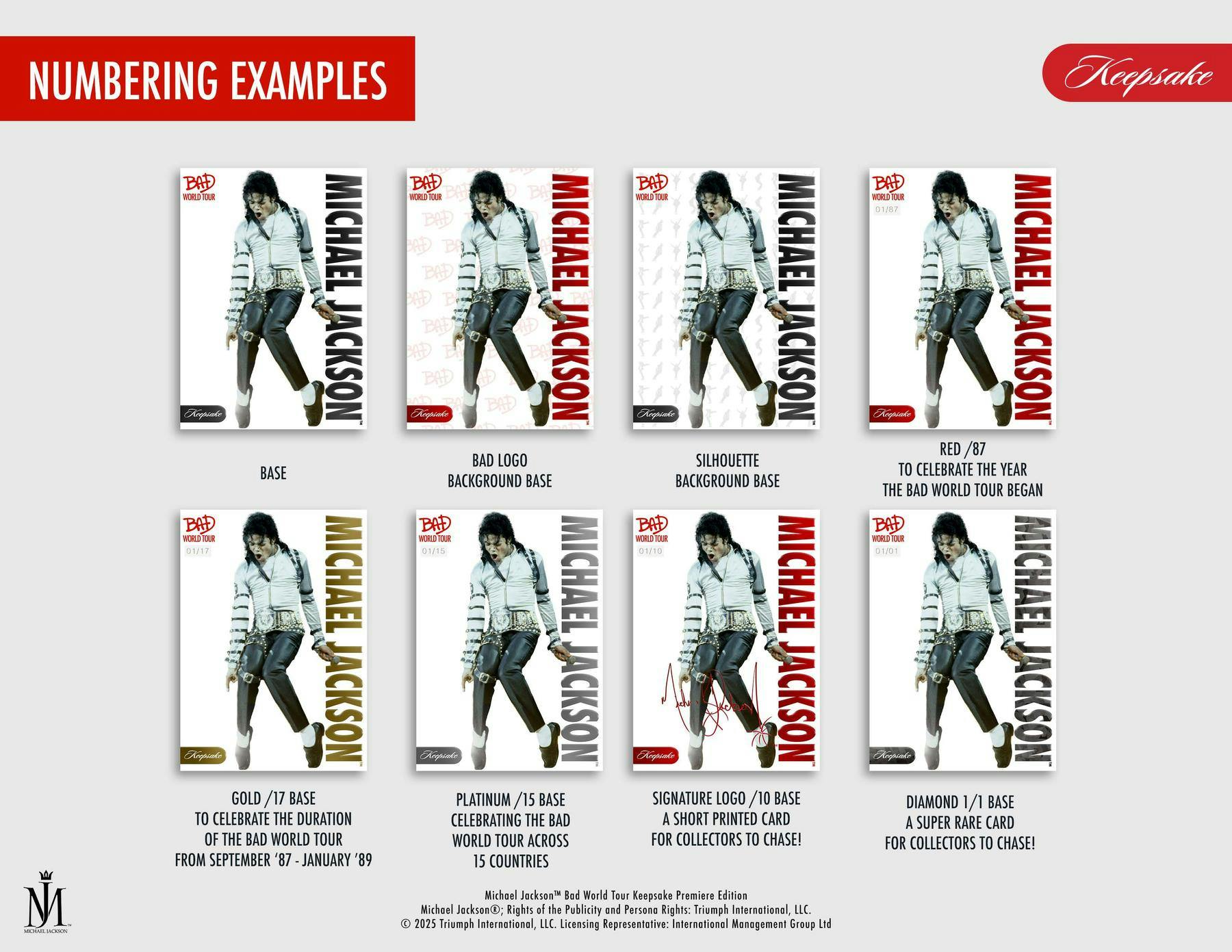 Michael Jackson Bad World Tour Keepsake Premiere Collection