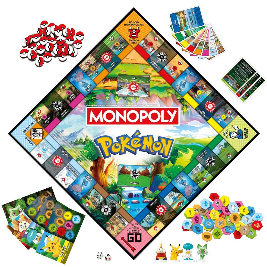 Monopoly Pokemon Edition Board Game (Bilingual) 195166288529 at King Card Canada