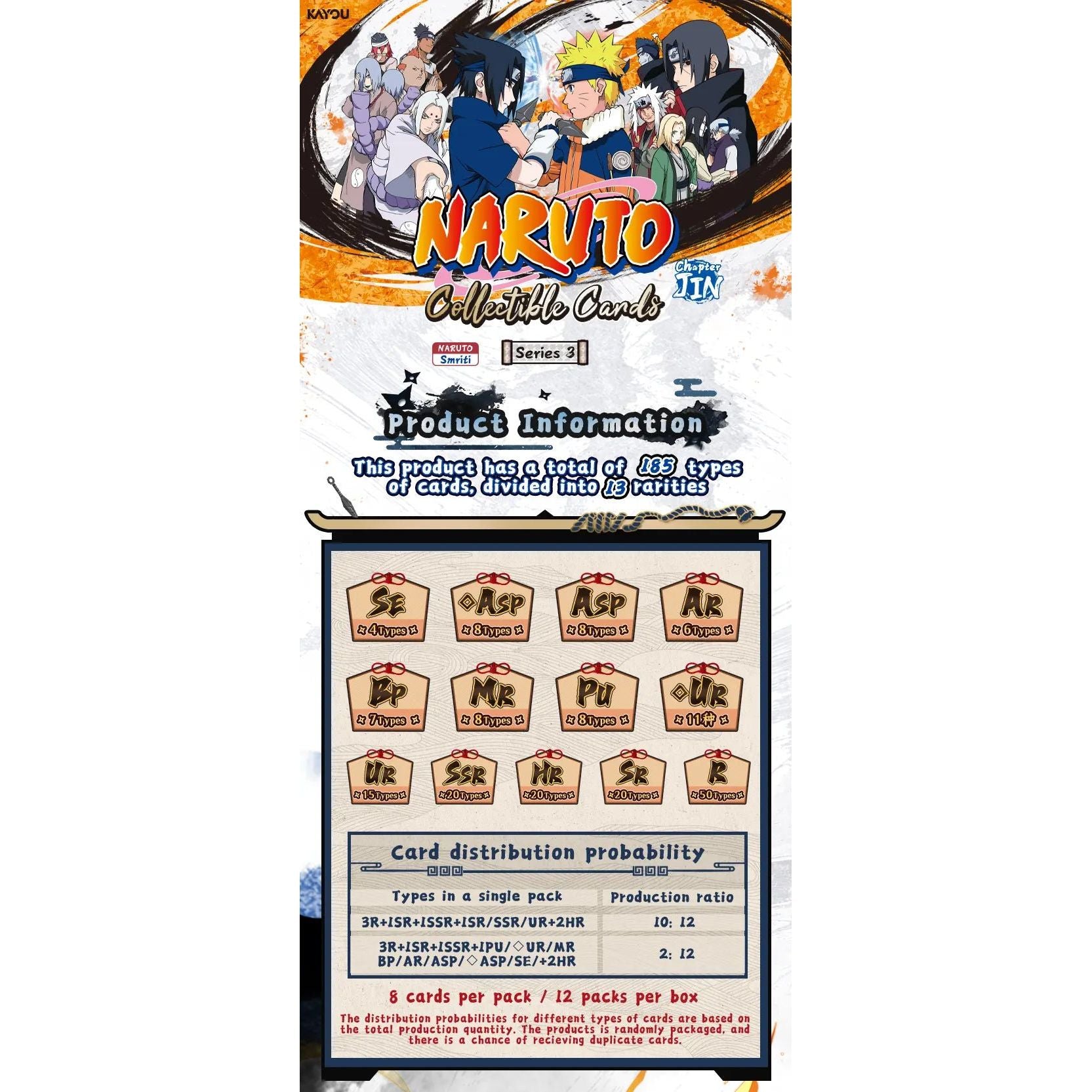 Naruto Smriti Collectible Trading Cards Booster Box - Chapter Jin (Series 3) 6937187414839 at King Card Canada