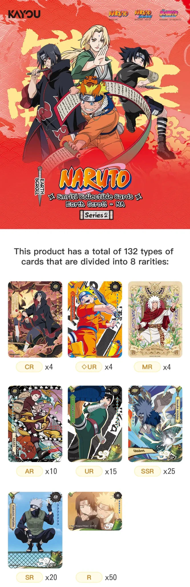 Naruto Smriti Collectible Trading Cards Booster Box - Earth Scroll (Series 2) 6937187415829 at King Card Canada