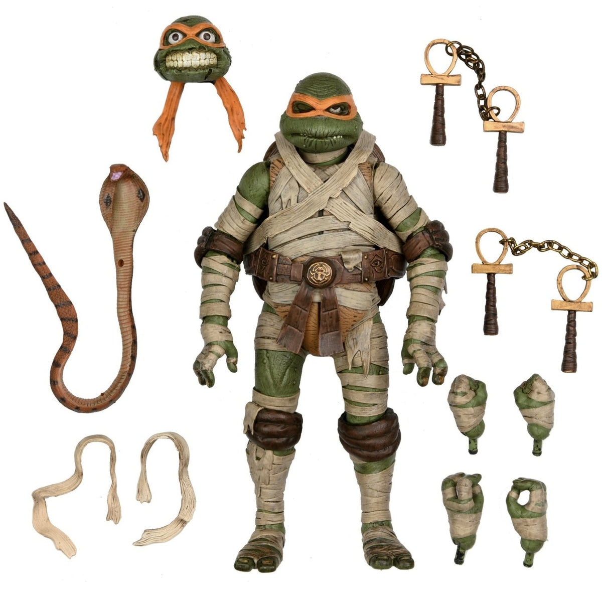 NECA TMNT x Universal Monsters (Michelangelo as The Mummy) [BOX DAMAGE] 634482541876 at King Card Canada