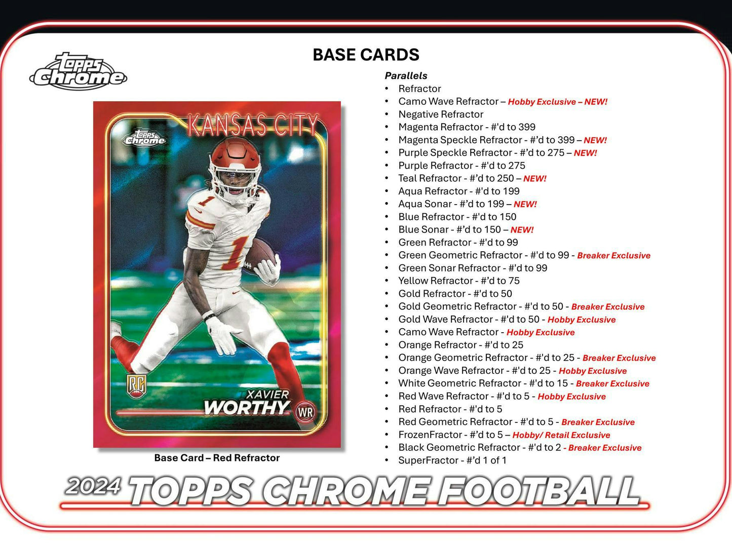 2024 Topps Chrome Football Hobby Box