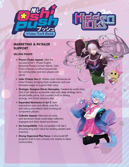 Oshi Push VTuber Trading Card Game Booster Box - Hidden Links (Gen 2) 0703558842060 at King Card Canada