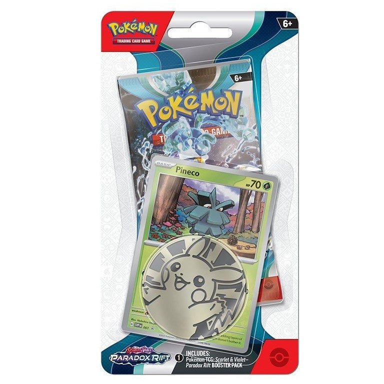 Pokemon Paradox Rift Checklane Blister Pack (Pineco) at King Card Canada